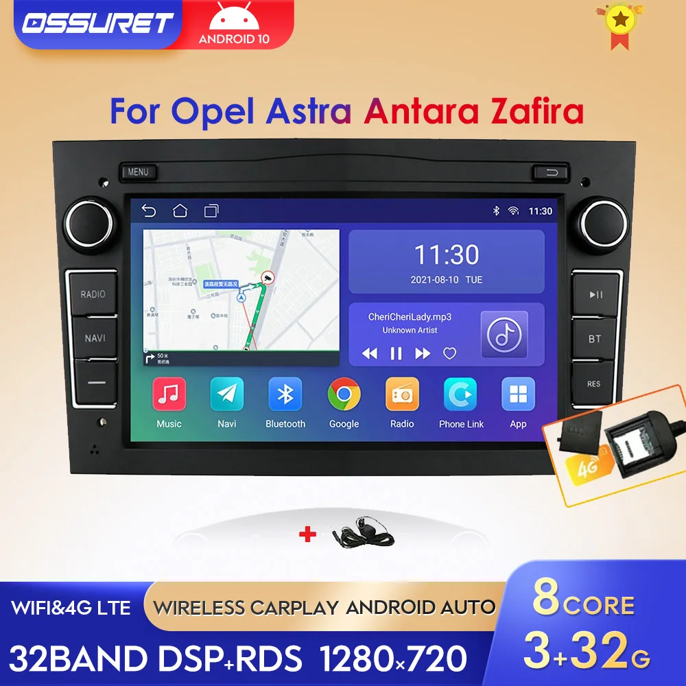 

2G 32G Car radio 2DIN Android10 GPS Multimedia Player for Opel astra h j g Vectra Antara Zafira Vivaro navigator Stereo receiver