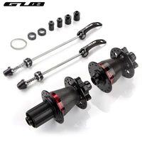 mtb bike disc brake 32 holes hub set bicycle front rear bearing hubs carbon fiber for 100135mm qr 100mm142mm axle through hub