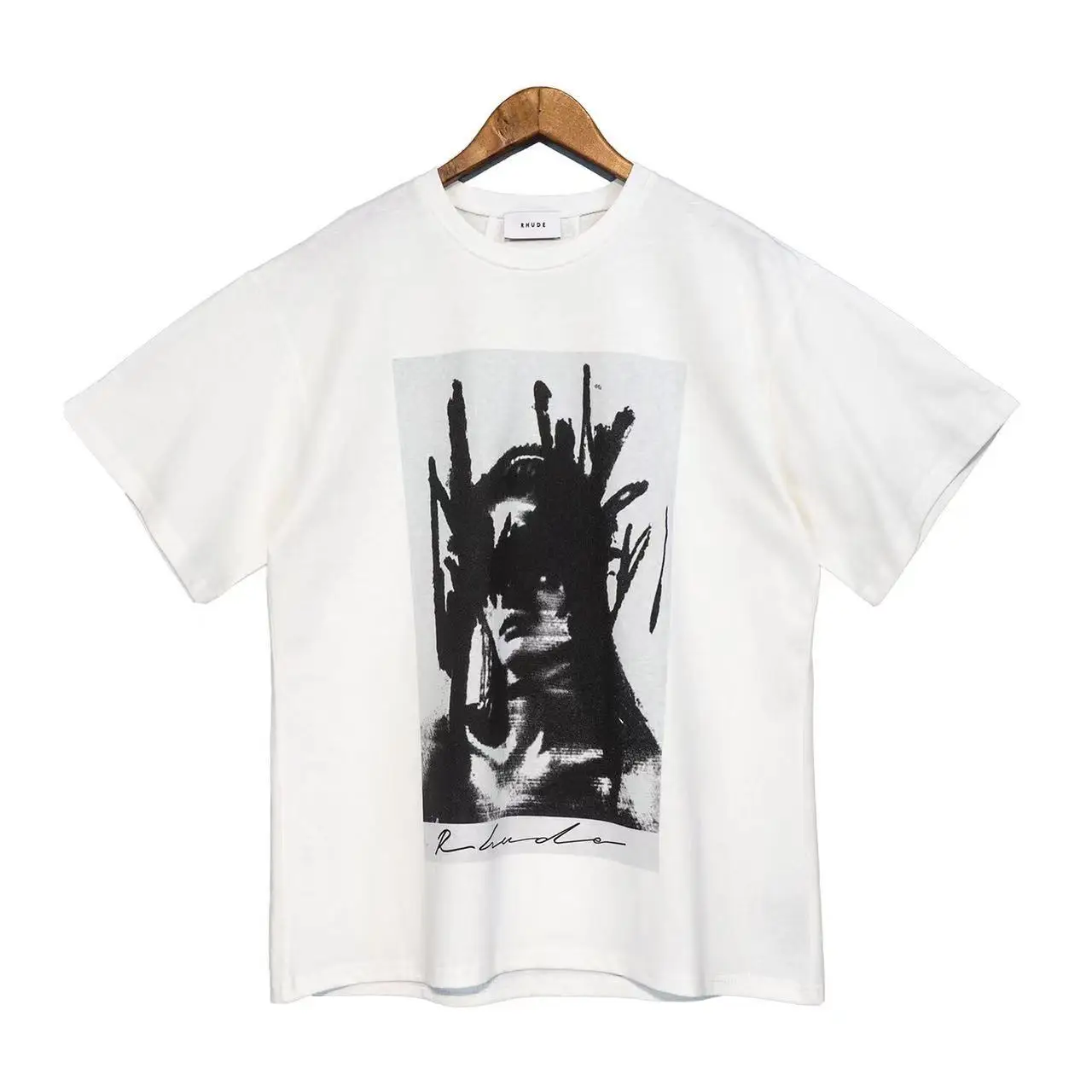 

RHUDE European and American Fashion Brand High Street Oversized Men's T-shirt Woman Tee Man's Clothing Woman Clothes 202