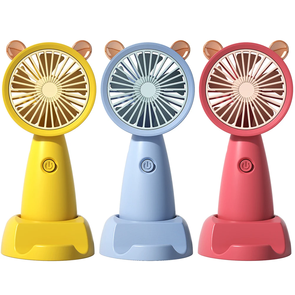 

Mini Handheld Fan Pocket Portable USB Home Outdoor Cooling Fan with Base Outdoor Fan Cooling Travel Hand Fans