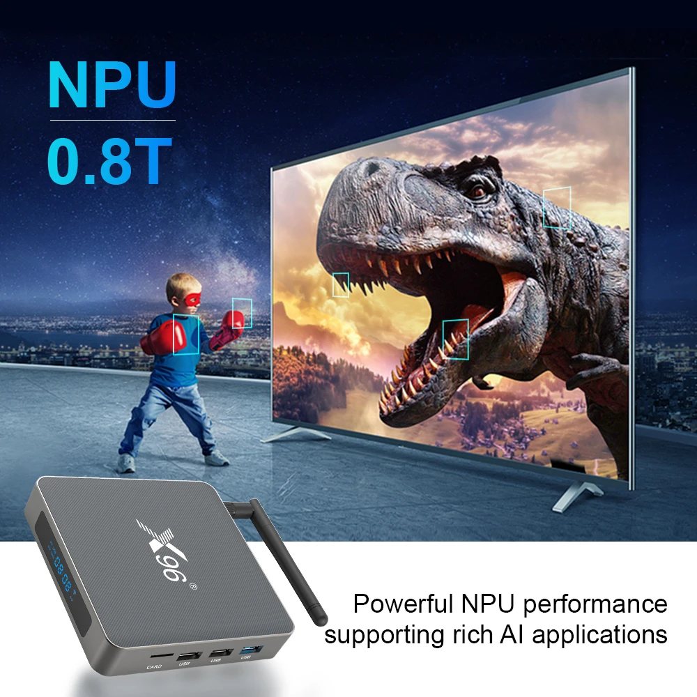 ТВ-приставка X96 X6 Android 11 8 ГБ 128 RK3566 поддержка 4K USB3.0 2T 2R Φ двойной Wi-Fi 1000 м 4G 64 32