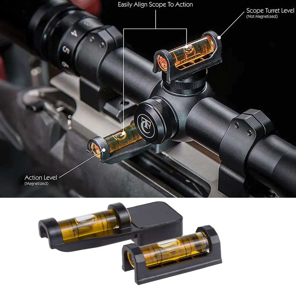 

Tactical 2Pcs Magnetic Gunsmith Bubble Level Scope Mounting Maintenance Leveling Bubble Tool for Rifle Scope Hunting Accessory