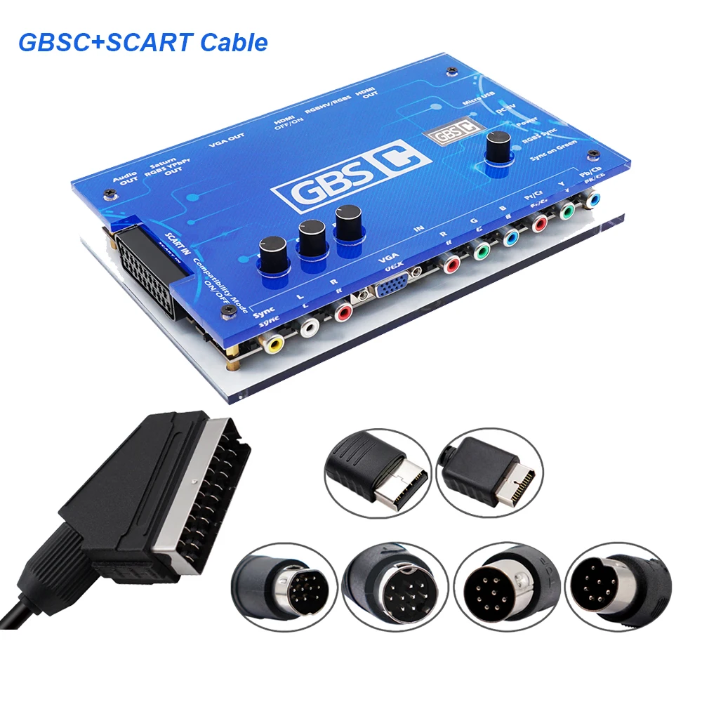 

GBS Control Upscaler GBSC Converter For Retro Game Console RGBS/Scart VGA/Ypbpr Signal To VGA /HDMI Video Converter For PS2/DC