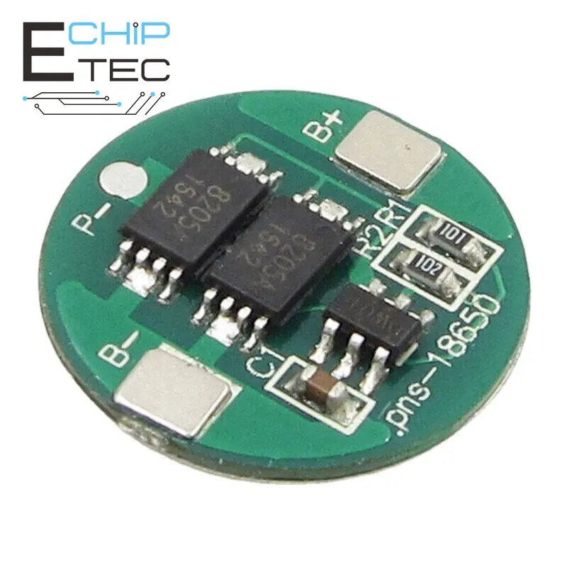 Free shipping 5PCS 1S BMS 18650 Battery Protection Board 18650 Lithium Charge and Discharge Protection Board Dual MOS