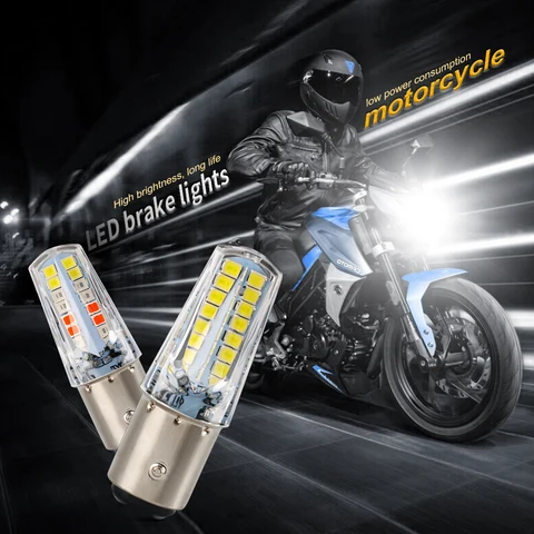 1 шт. светодиодные лампы для мотоциклов 1157 2835 32smd, лампы, стробоскоп, мигающие аксессуары для мотоциклов, белые 12 В, подсветка, стоп-сигнал, фонарь поворота