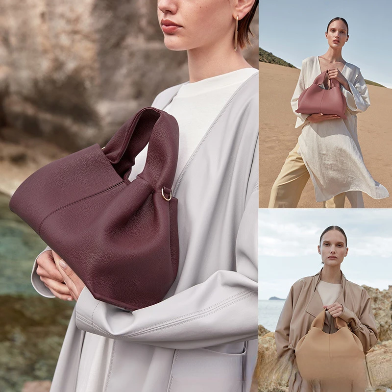 2022 New French square bag fashion dumpling bag casual cowhide shoulder crossbody handbag