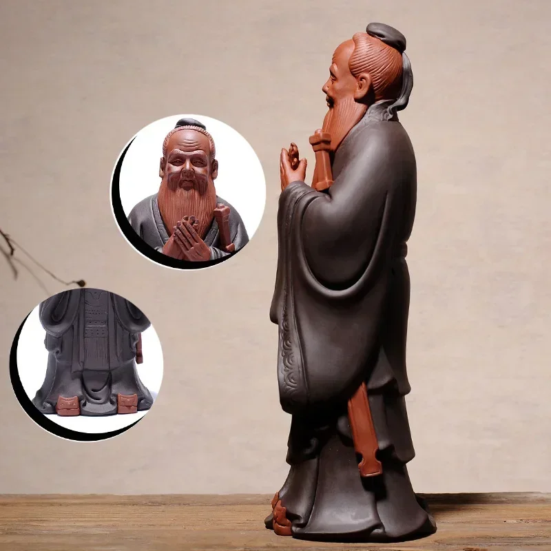 Керамическая фигурка Конфуция украшение статуи аксессуары для домашнего декора