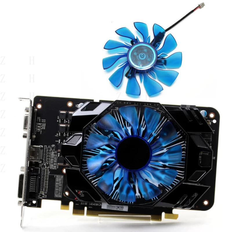 Охлаждающий вентилятор Z для HIS R7 250X 260 360 iCooler GREEN GPU Card GA91O2U (art.: 3920d17ff9abd) - 3920d17ff9abd