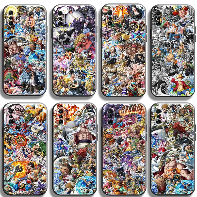 

One Piece Phone Case For Xiao MI Note 10 Pro Lite 10S 10 Pro Lite Soft Black Silicone Cover Smartphone Liquid Silicon