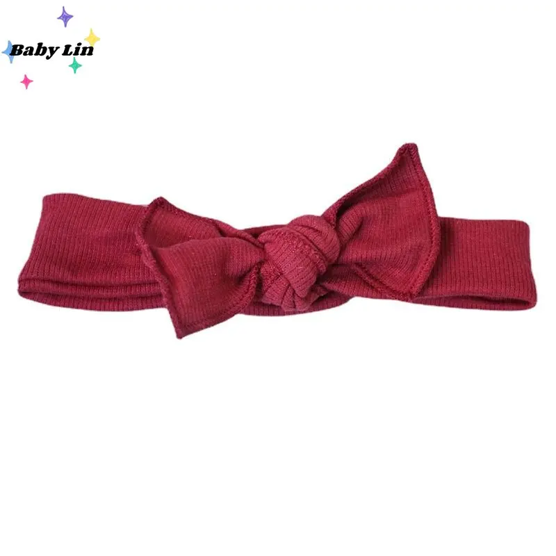 

Solid Color Newborn Baby Headband Turban Cute Bows Toddler Hair Band Girls Headwear Baby Hair Accessories 2023 New