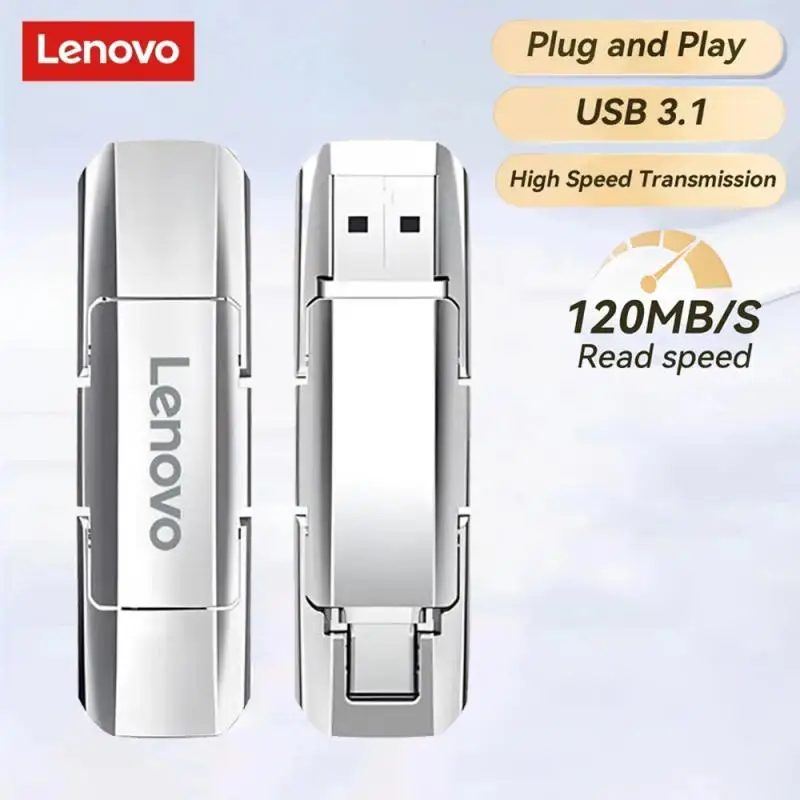 Флеш-накопитель Lenovo Usb C на 1 ТБ 3 128 ГБ