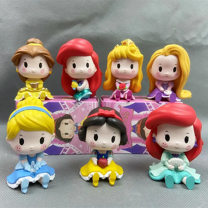 

Disney Snow White Cinderella Anime Blind box Model Toy small cute hand made gift box to collect Lucky Box Mystery box boy