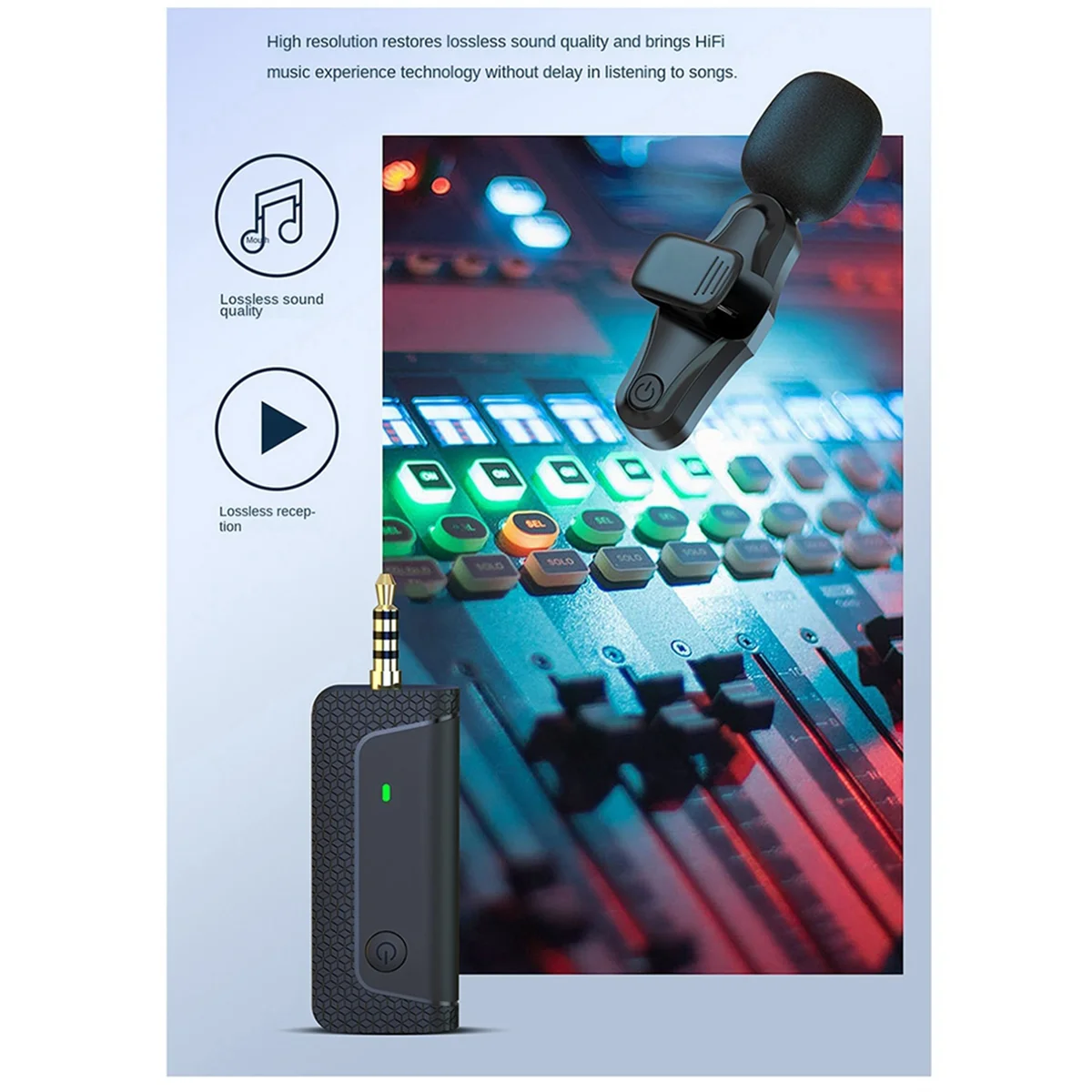 Беспроводной микрофон K35Pro петличный для камеры сотового телефона записи видео