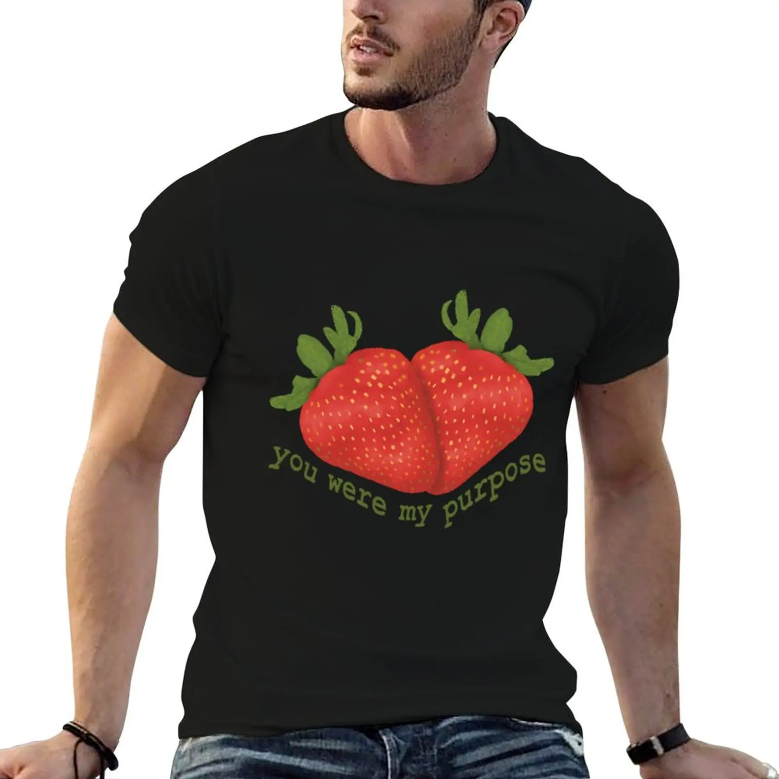 Фото Футболка Bill and Frank_s Strawberries TLOU, хлопковые футболки, мужская футболка из 100% хлопка, мужская футболка №1