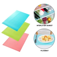 4pcs refrigerator pad waterproof antifouling moisture non slip mat tailorable pad kitchen vegetable fruit food fresh keeping mat