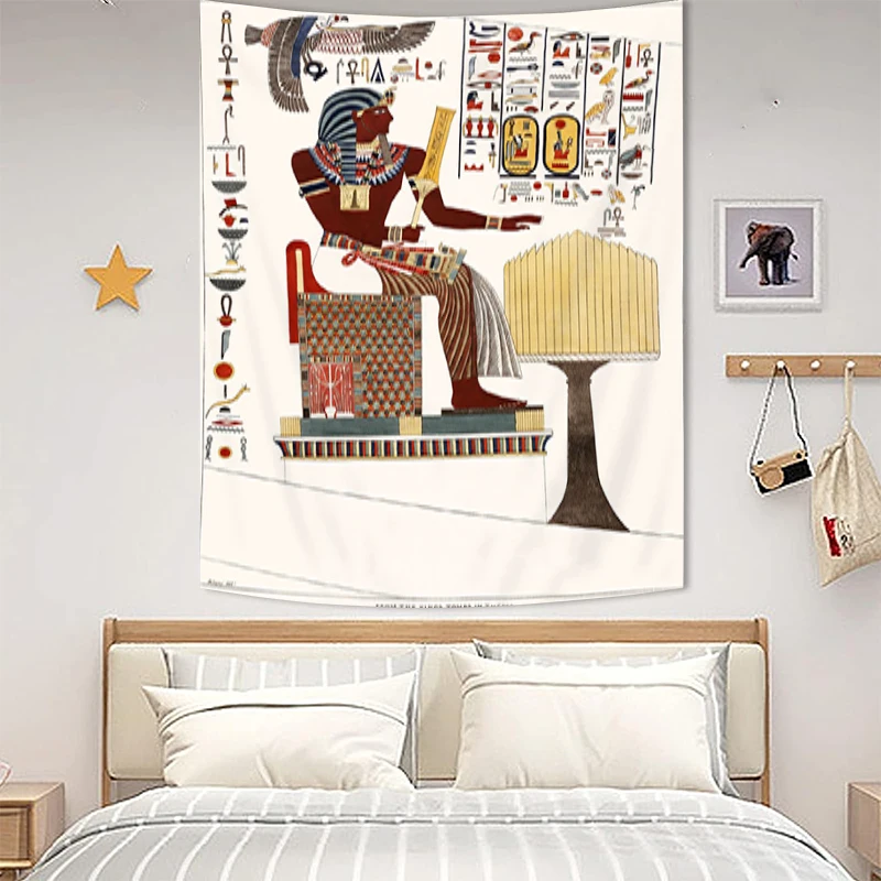 

Гобелен, эстетическое украшение для комнаты, Настенный декор Фараона из Египта, декоративные гобелены, декоративные украшения для дома, спальни, подвесная ткань