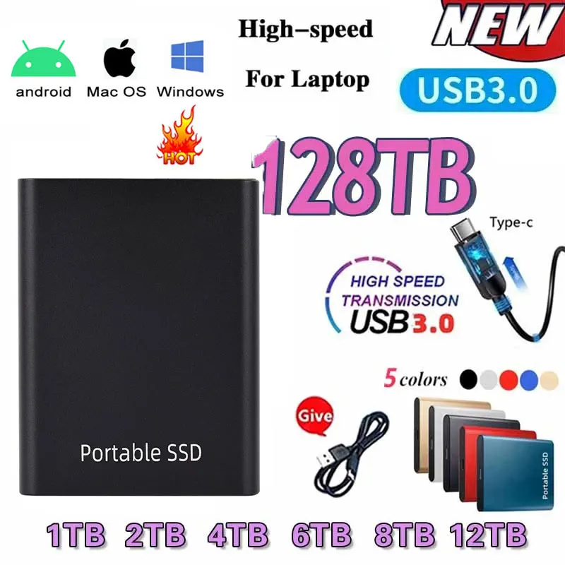 

Портативный SSD HDD 500 ГБ, 1 ТБ, внешний жесткий диск, внешний жесткий диск, 500 Гб, жесткий диск USB 3,1, 4 ТБ SSD для ноутбука