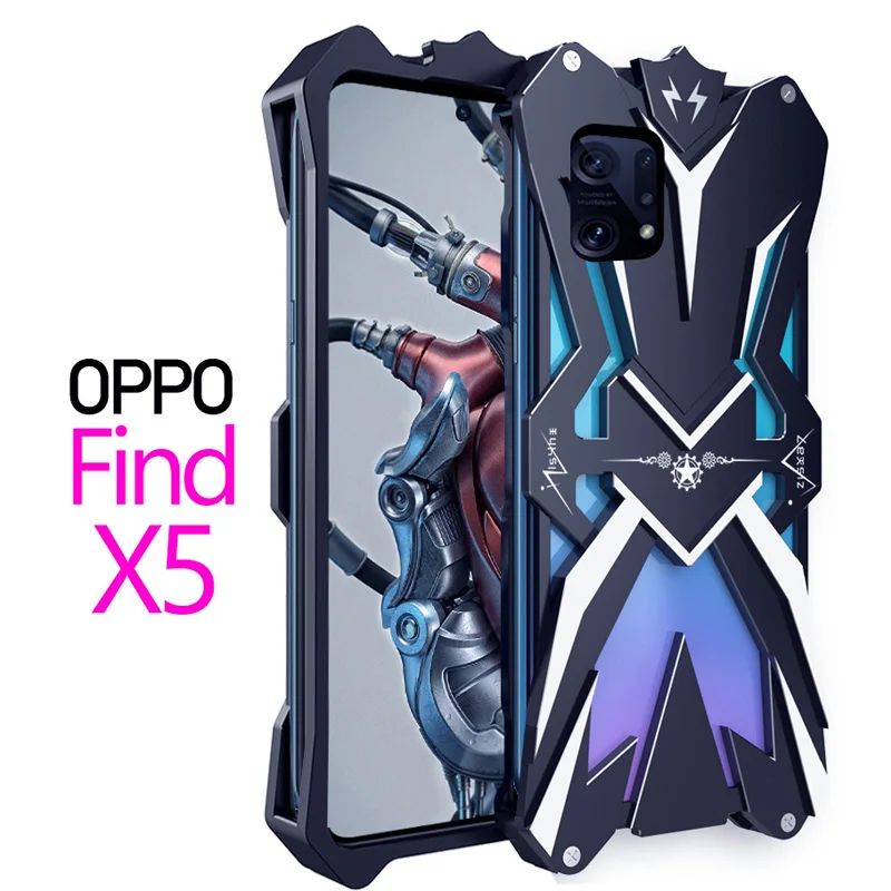 Original Zimon Luxury Thor Heavy Duty Armor Metal Aluminum Mobile Phone Case Covers For Oppo Find X5 Pro Cover Cases