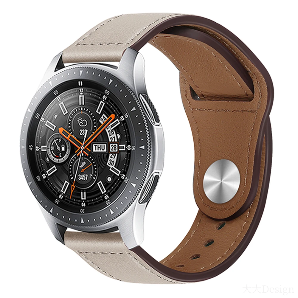 20mm 22mm Leather band For Samsung Galaxy watch 5/pro/4/Classic 45/40/46mm watch Active 2 44mm strap bracelet Huawei GT/2/Pro