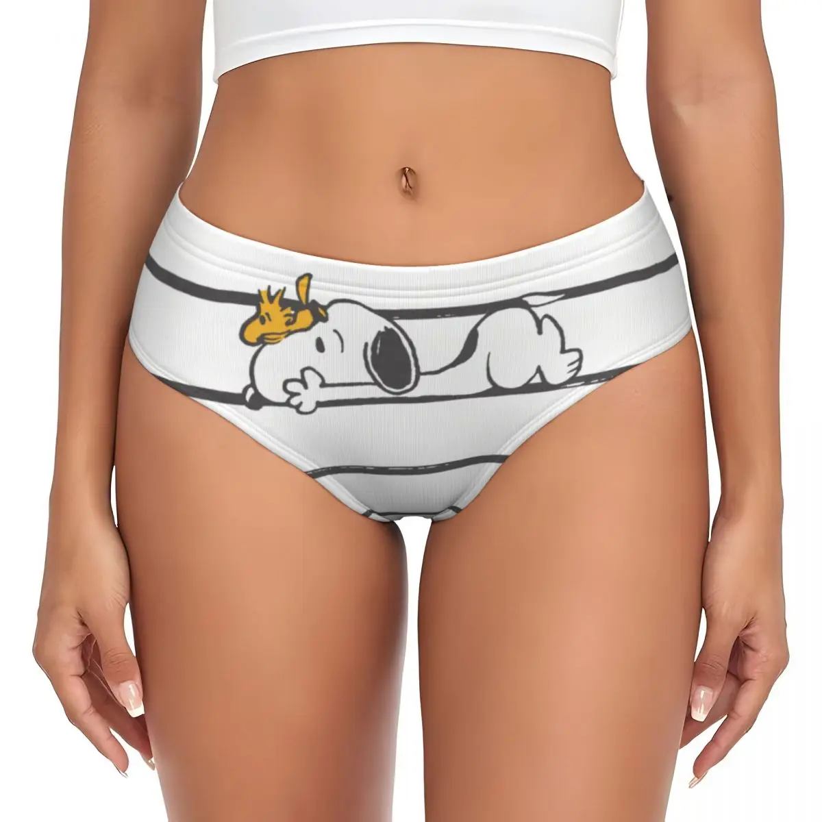Трусы Snoopys & Woodstock Smile Giggle Laugh на заказ нижнее белье женские удобные эластичные