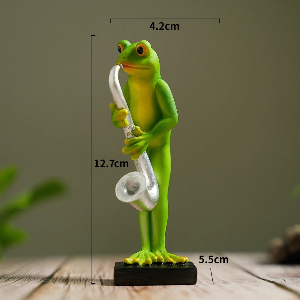 

Очаровательная Статуэтка Лягушки-музыканта Из Смолы — Коллекционная Фигурка Животного Для Декора Дома И Сада