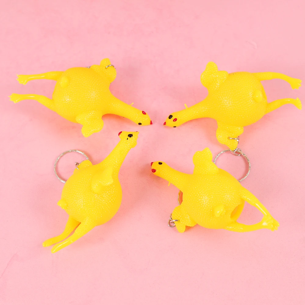 Игрушка-антистресс в виде куриных яиц 3 шт. забавные гаджеты для детей стаканчики