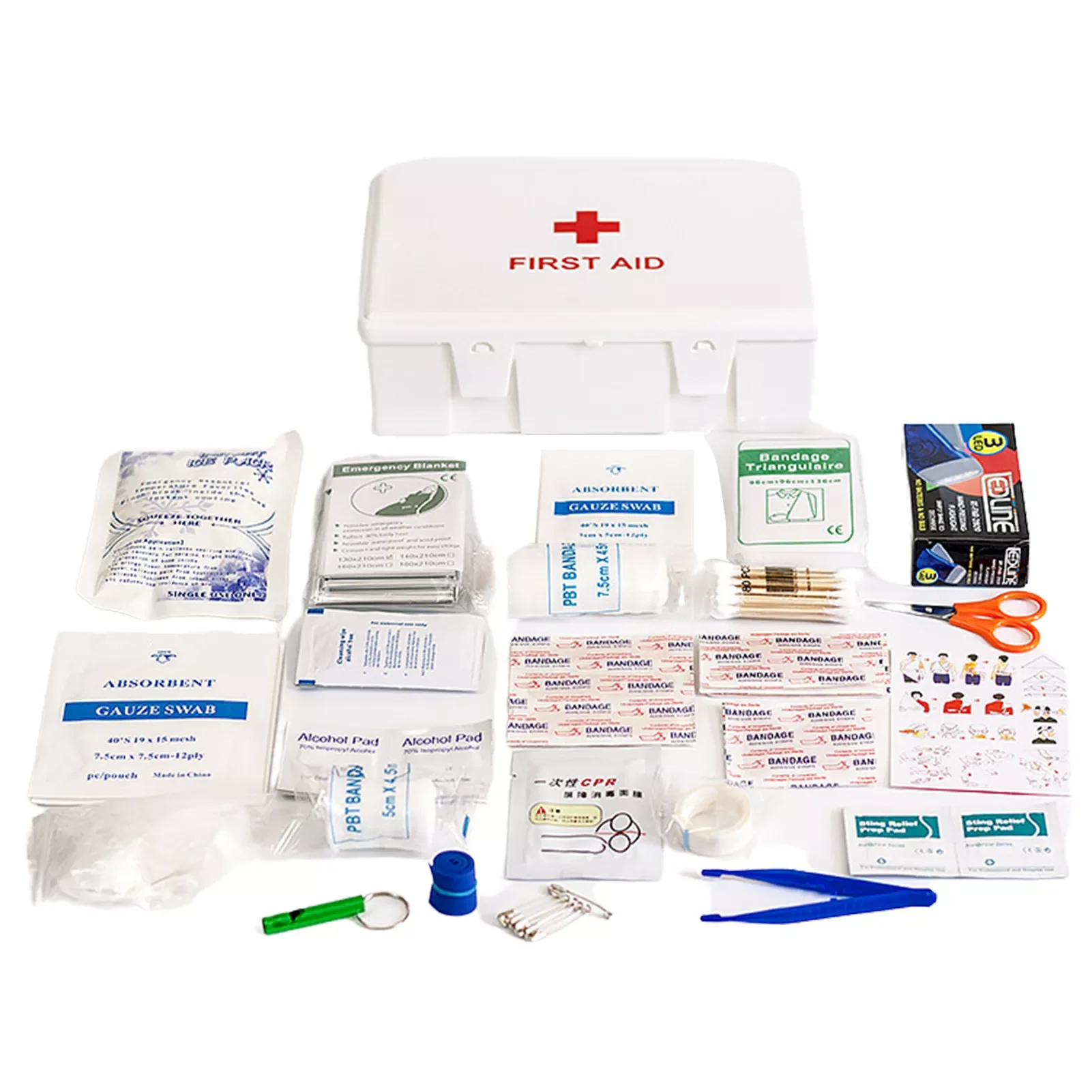 

First Aid Kit Emergency Kit Medicine Box Organizer Emergency Care Survival Case For Car School Camping Hiking Office Home