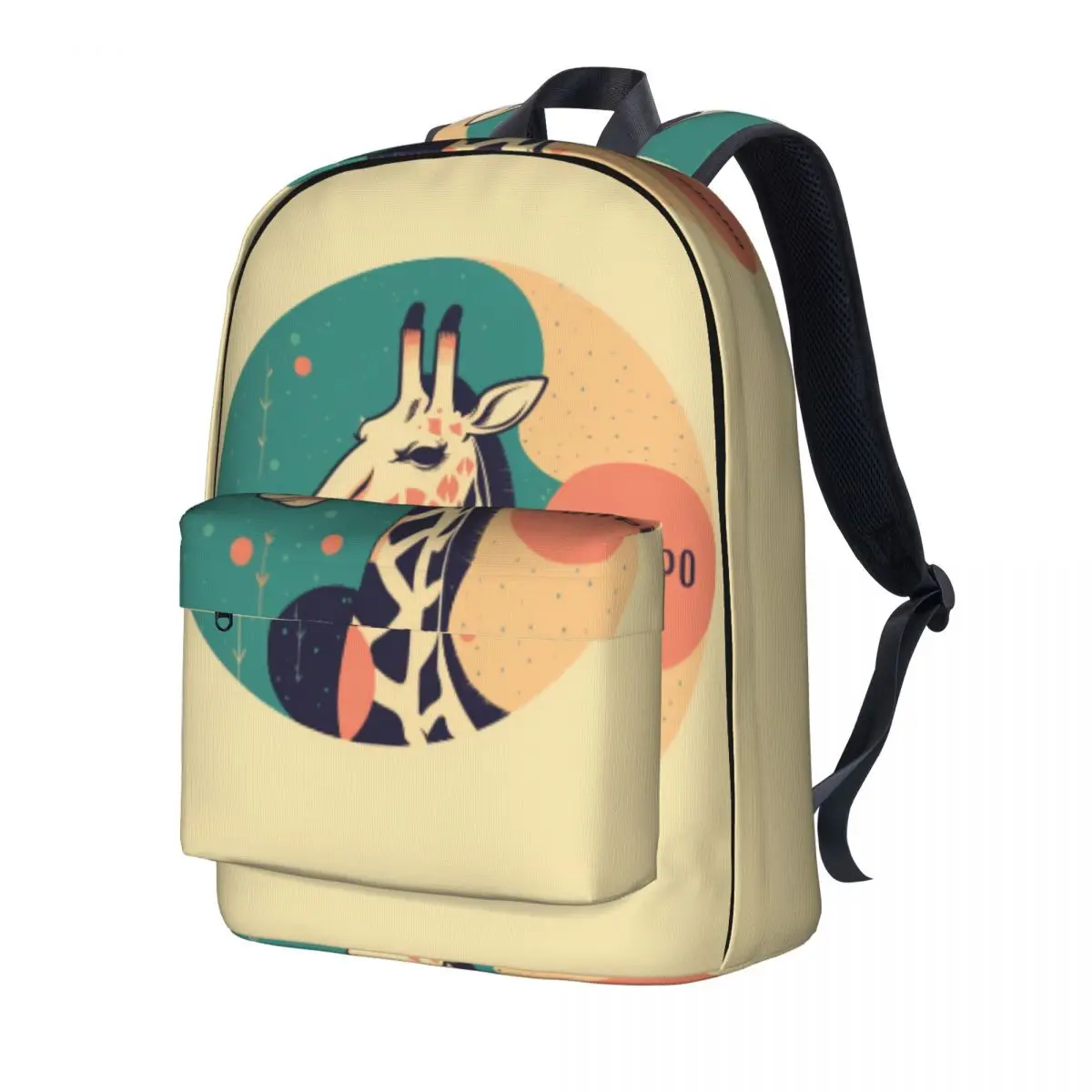 

Рюкзак с изображением жирафа минималистичные простые круглые дорожные рюкзаки унисекс из полиэстера, повседневные школьные сумки с принтом, рюкзак