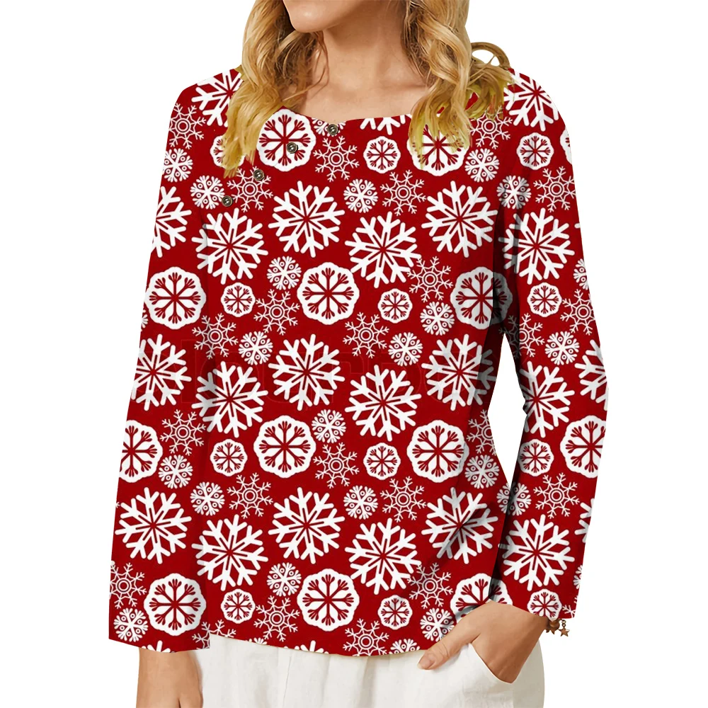 CLOOCL женская футболка с Рождеством праздничная одежда свободная повседневная