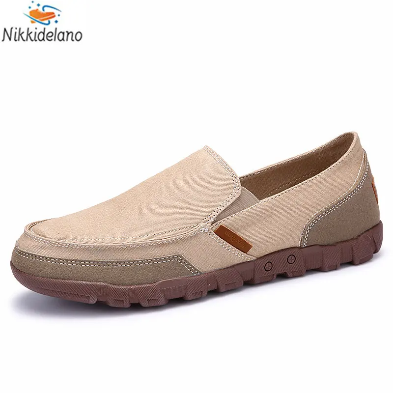 

Summer Breathable Canvas Shoes Men Loafers Slip On Sneakers Fashion Casual Men Shoes Lightweight Flats Driving Zapato Big Size
