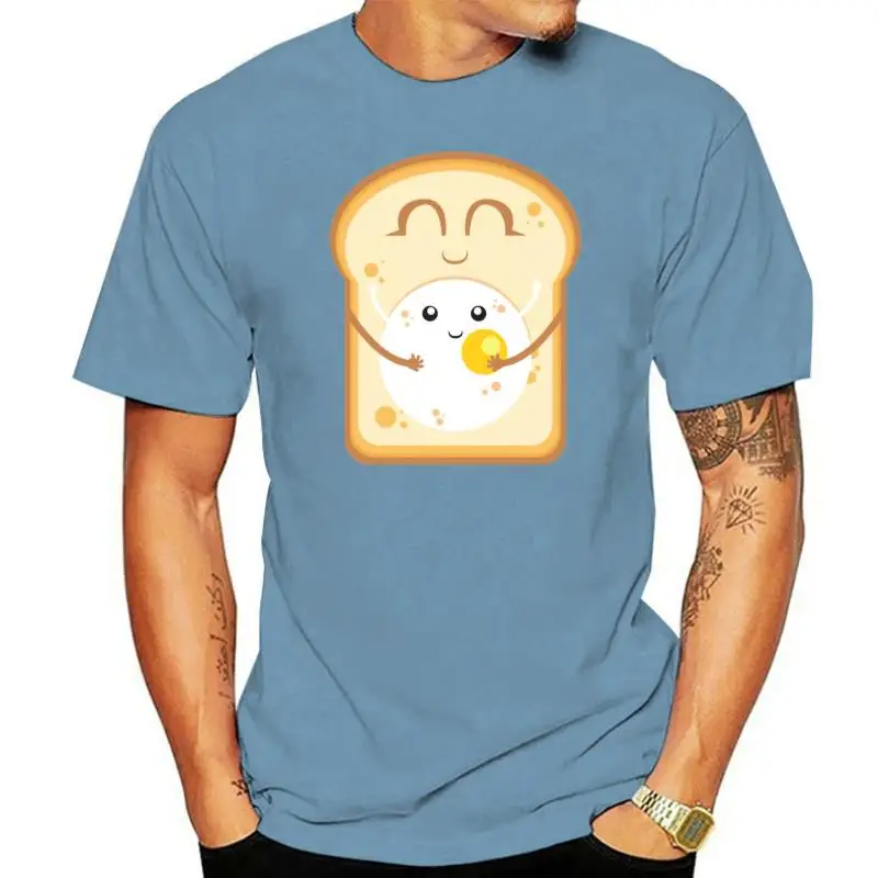 

Cool Street Men Top T-shirts Hug the Egg! Cartoon Tshirt Short Sleeve Tee Shirt Summer/Autumn Crewneck 100% Cotton T Shirts
