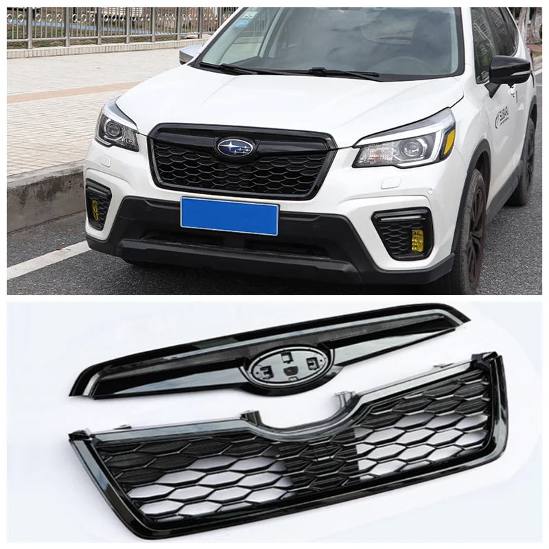 

Fits For Subaru Forester 2019 2020 2021 2022 High Quality ABS Mesh Grille Trim Racing Grill