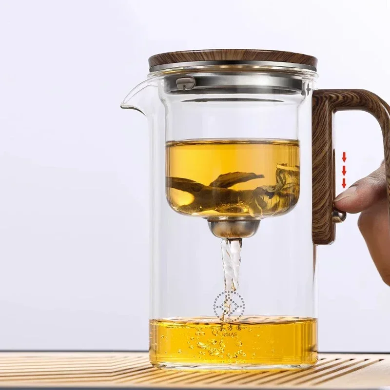 Стеклянный чайник бытовой чайный фильтр с одной кнопкой разделение воды сливной