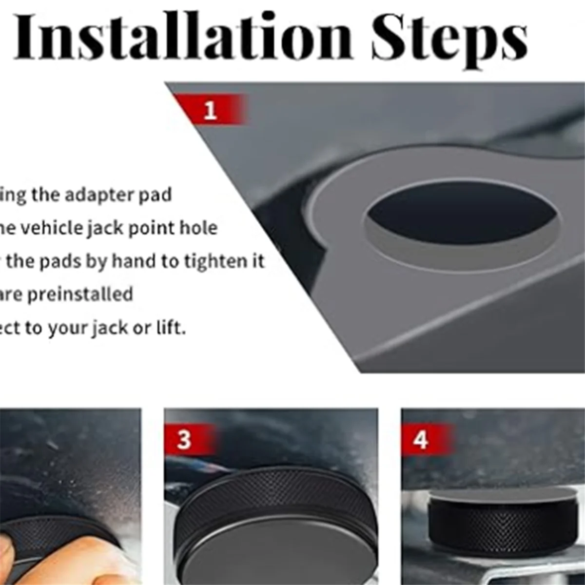 Подъемный домкрат для Tesla Model 3/S/X/Y 4 диска с ящиком хранения резиновый шасси