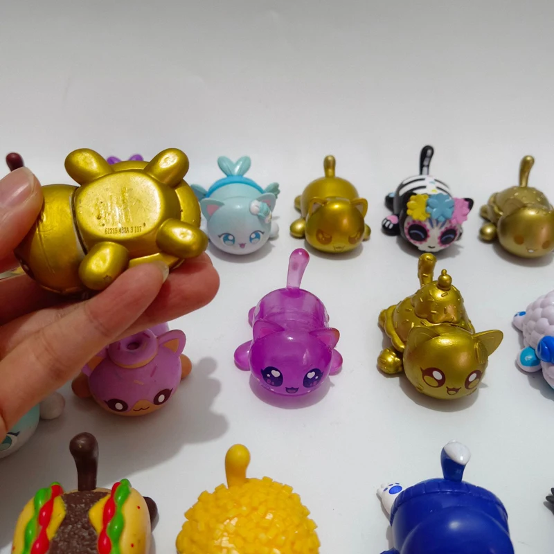 Оригинальная мультяшная аниме-фигурка золотой дракон кот кристалл гамбургер