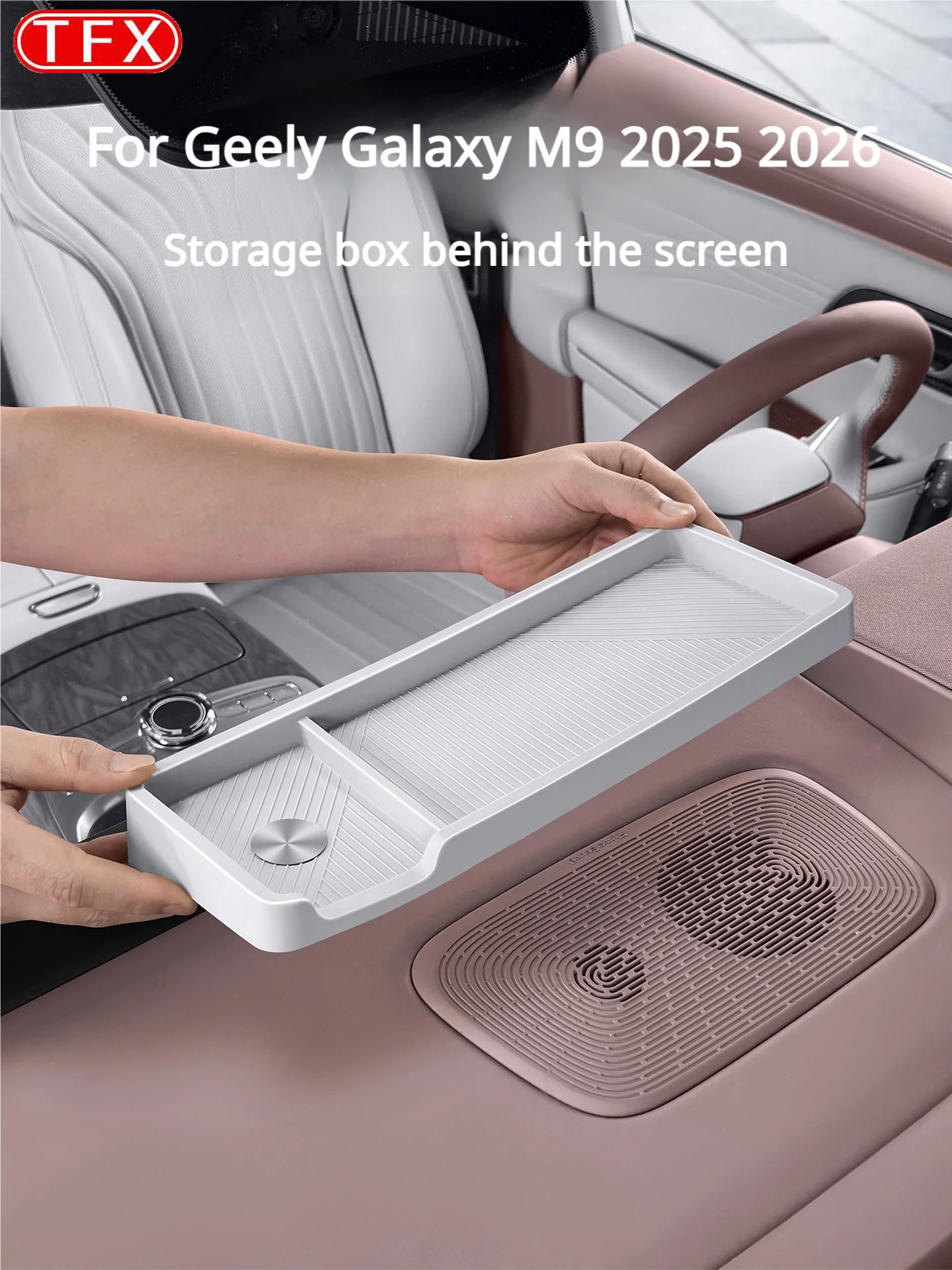 Фото Для Geely Galaxy M9 2025 2026: Органайзер-лоток из силикона для хранения за экраном, в приборную панель, прочные аксессуары для интерьера автомобиля №1