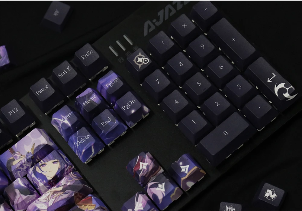 Genshin Impact Keycaps украшение клавиатуры Beelzebul Raiden Shogun Keycap игровой плеер аксессуары для