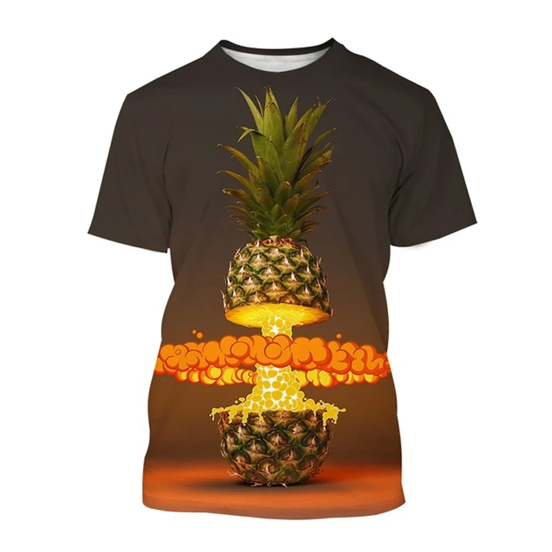 

Men's T-shirt 3D Cool Fruit Printing Tees Summer Fashion Leisure Loose Short Sleeve Crew Neck Top Interest Harajuku Men Pullover