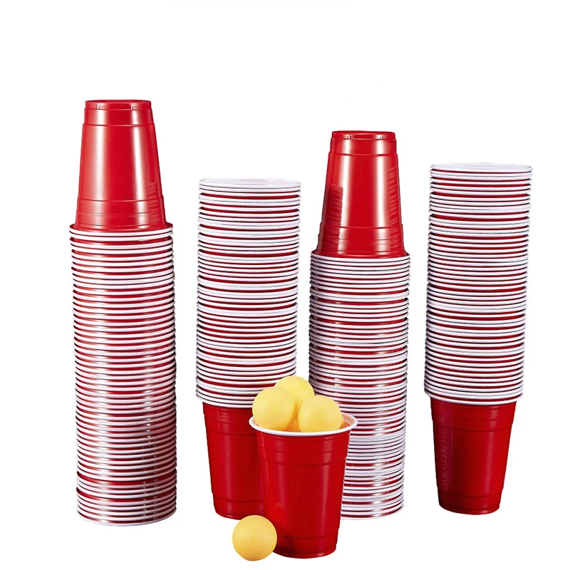 

Cups Cups 16-ounce Lines Cups (50 Plastic Red Red Party Plastic Fill Pack) Disposable Drinks,bbq,picnics Recyclable With For In