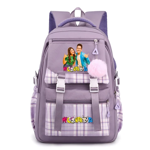 Новый рюкзак с принтом Me Contro Te, детский холщовый школьный рюкзак, модный рюкзак Me Contro Te для девочек, легкая сумка для книг Mochila