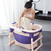 full body lengthened baby bathtub multifunctional portable bathtub folding storage bathtub for adults stable simple bathtub
