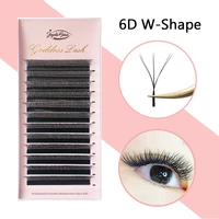 6d w lashes automatic flowering w shape bloom 6d premade fans eyelash extensions natural soft light individual volume lashes
