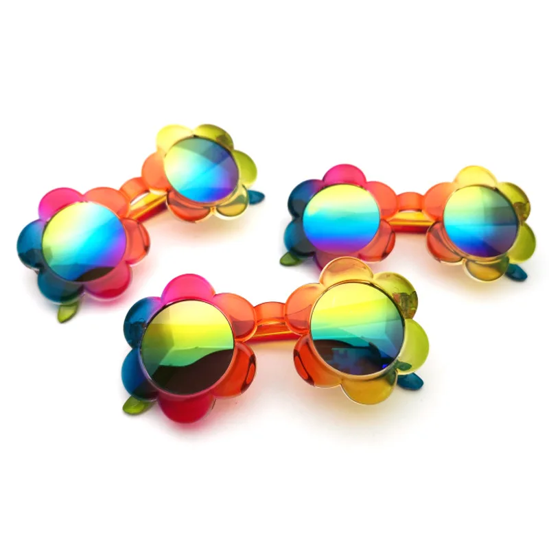 

Cute Kids Rainbow Sunglasses Girls Boys Baby Orange Pink Kids Eyewear Trends 2022 Party Gifts Colorful Flower Sun Glasses