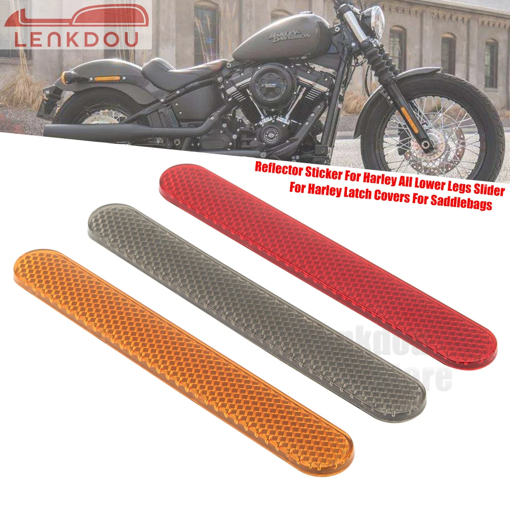 

1 PCS Motorcycle Front Fork Reflector Sticker For Harley Touring Dyna Glide Sportster 883 1200 Lower Legs Sliders Warning Decal