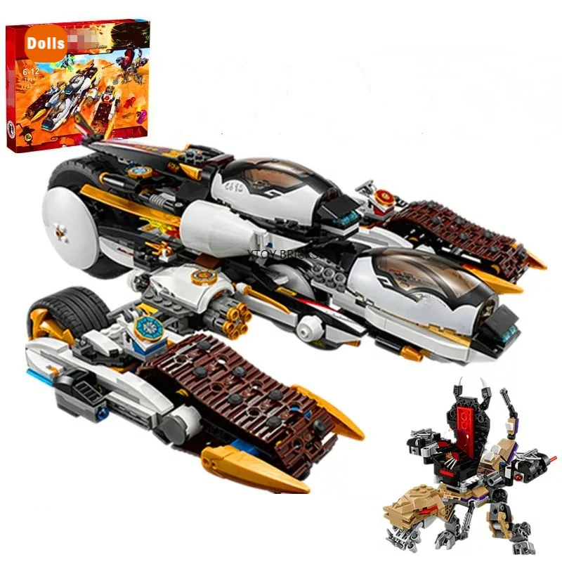 

1146pcs Ninjagoed Ultra Stealth Raider Building Blocks with 7 Figures Compatible Ninja 70595 Bricks Model Toys for Children