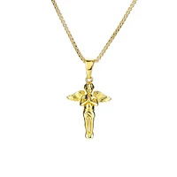 boy angel pendant necklace tik tok online sensation ins style men and women fashion couple fashion ornament