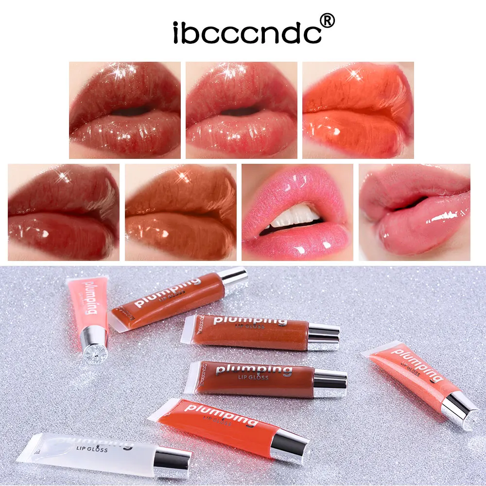 

Moisturizing Lip Plumper Gloss Plumping Lip Gloss Makeup Glitter Nutritious Liquid Lipstick Cherry Mineral Oil Clear Lipgloss