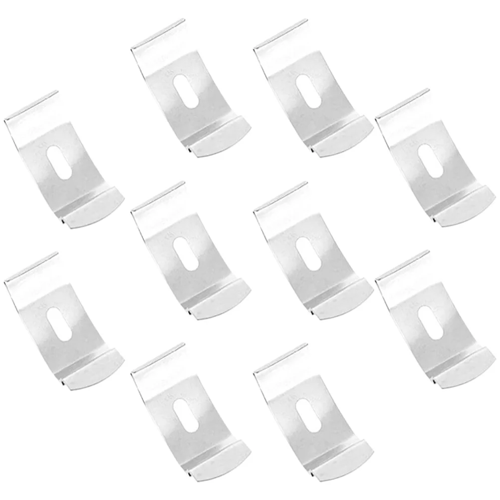 

10pcs Fixing Household Vertical Curtain Bracket Louver Bracket Curtain Bracket Support Metal Louver Bracket