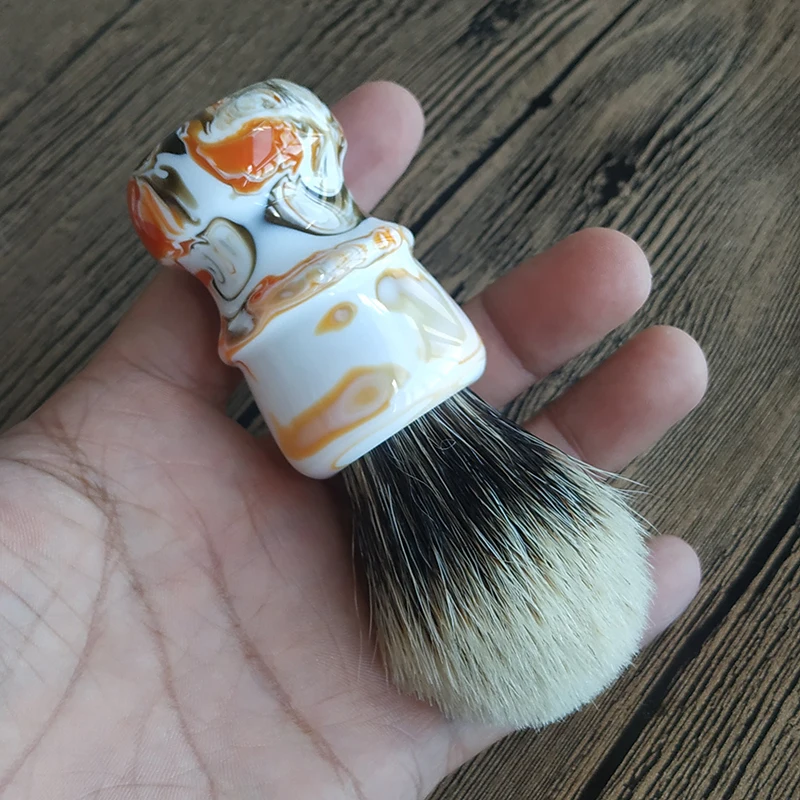 Фото Dscosmetic 22mm Coffee Manchurian – щетка для бритья из натурального ворса для мужчин, для влажного бритья. №2