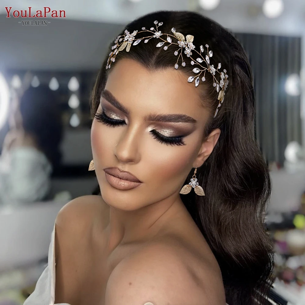 

TOPQUEEN HP360 Bridal Hair Accessories Wedding Headband Women Tiara Headdress for Party Bridesmaid Hair Band Bride Headpiece